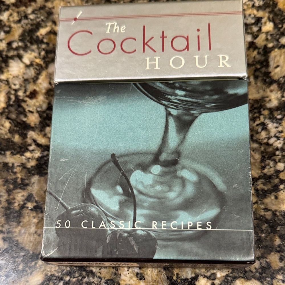 The Cocktail Hour Recipe cards - Classic Black and Gray Design